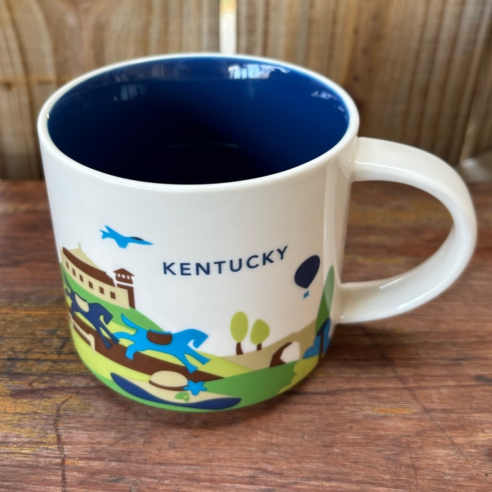 New Starbucks 2017 Kentucky You Are Here Collection 14oz Ceramic Coffee Mug